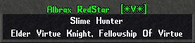 Example of Slime Hunter title displayed
